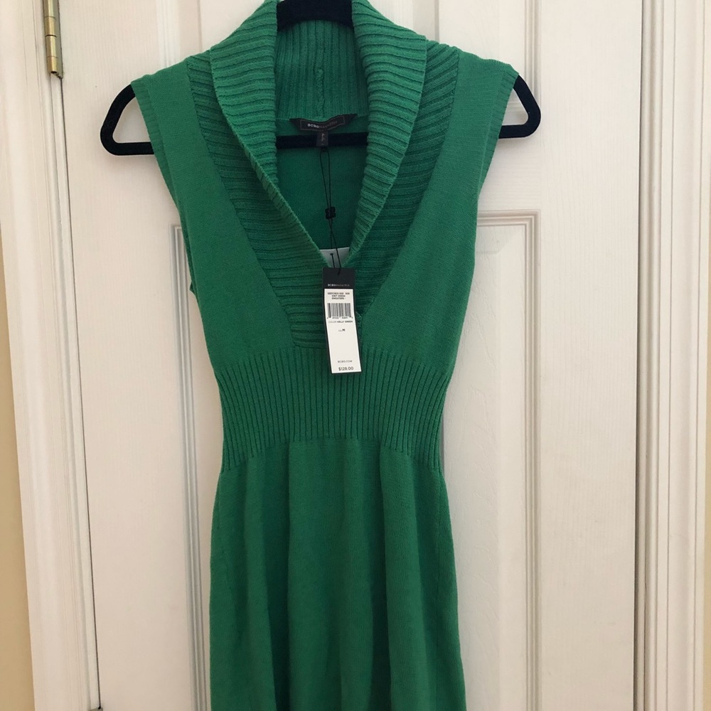 BCBG Green Sweater Dress